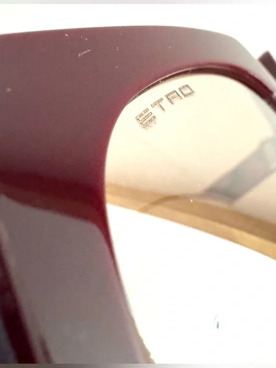 ETRO NEW Pegasus Oversized Sunglasses Burgundy Gold Italy + Box & Cloth - Picture 4 of 9